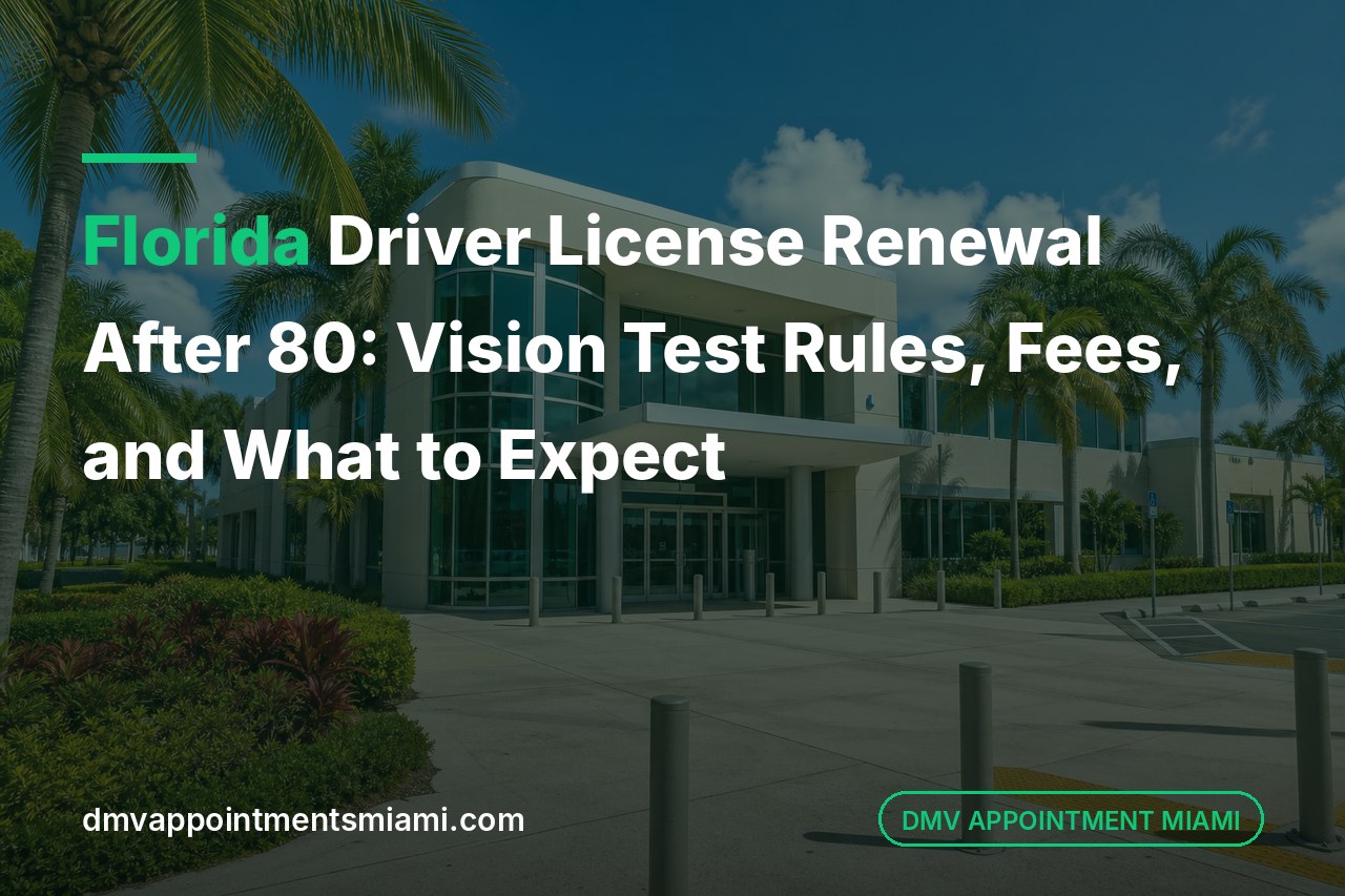 Florida Driver License Renewal After 80: Vision Test Rules, Fees, and What to Expect