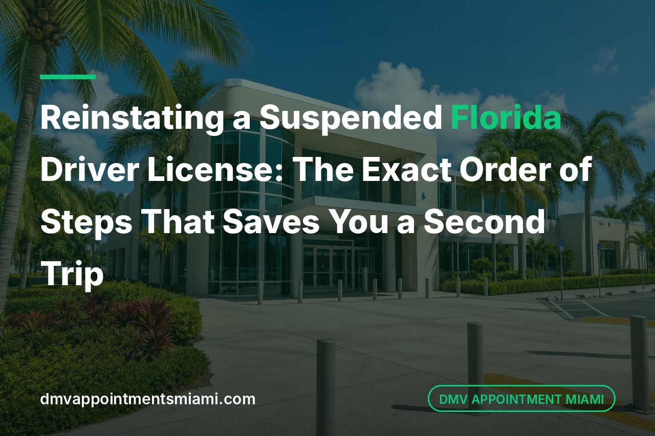 Reinstating a Suspended Florida Driver License: The Exact Order of Steps That Saves You a Second Trip