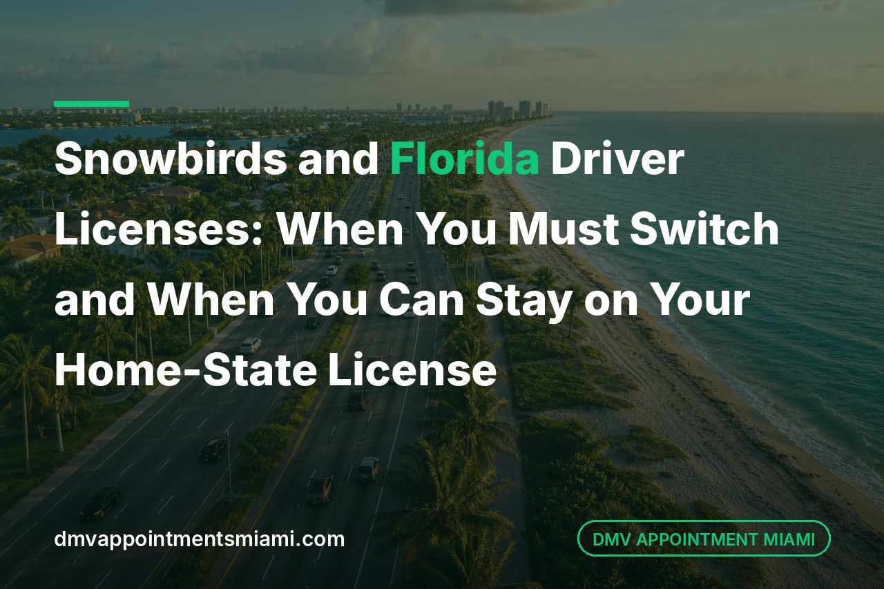 Snowbirds and Florida Driver Licenses: When You Must Switch and When You Can Stay on Your Home-State License